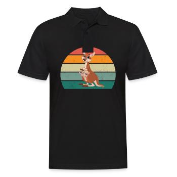 Kängurus Kängurubeutel Springen Boxen känguru - Männer Poloshirt - Schwarz - Vorne - Kai (181cm)