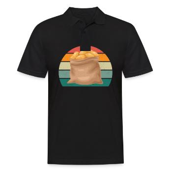 Pommes de terre Français frites Pommes de terre - Polo Homme - noir - Devant - Kai (181cm)