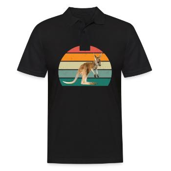 Kängurus Kängurubeutel Springen Boxen känguru - Männer Poloshirt - Schwarz - Vorne - Kai (181cm)