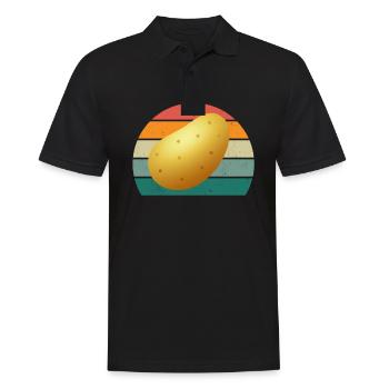 Pommes de terre Français frites Pommes de terre - Polo Homme - noir - Devant - Kai (181cm)
