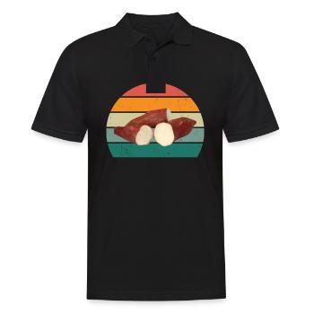 Pommes de terre Français frites Pommes de terre - Polo Homme - noir - Devant - Kai (181cm)