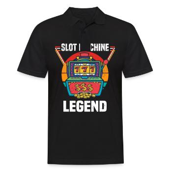 Casino Gambling Slot Machine à sous Jeu de cartes - Polo Homme - noir - Devant - Kai (181cm)