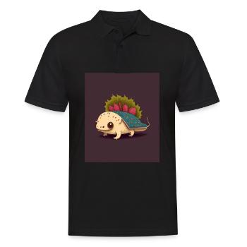 J’adore les tacos Morphed Axolotl Taco Lover - Polo Homme - noir - Devant - Kai (181cm)