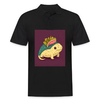 J’adore les tacos Morphed Axolotl Taco Lover - Polo Homme - noir - Devant - Kai (181cm)