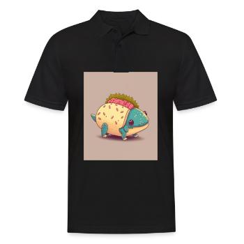 J’adore les tacos Morphed Axolotl Taco Lover - Polo Homme - noir - Devant - Kai (181cm)