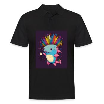 Cinco De Mayo Pinata Party Cute Axolotl Pinata - Polo Homme - noir - Devant - Kai (181cm)