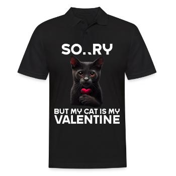 Désolé, mais mon chat est mon Valentin - Polo Homme - noir - Devant - Kai (181cm)
