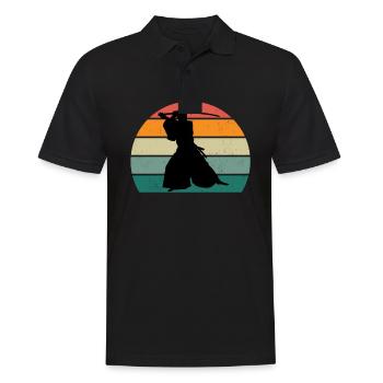 Kampfsportler Kampfsport Judo Aikido Karate Boxen - Männer Poloshirt - Schwarz - Vorne - Kai (181cm)
