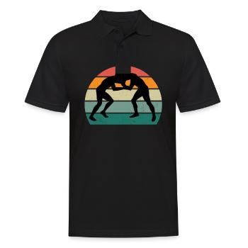 Kampfsportler Kampfsport Judo Aikido Karate Boxen - Männer Poloshirt - Schwarz - Vorne - Kai (181cm)