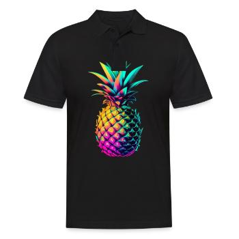 EDM Music Rave Festival Pineapple Techno - Men's Polo Shirt - black - Front - Kai (181cm)