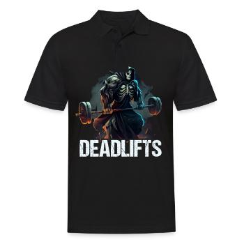Deadlifts Gym Fitness Lustiges Training - Männer Poloshirt - Schwarz - Vorne - Kai (181cm)