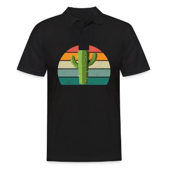 Cacti Spine Desert Desert Plant Aloe Cactus - Men's Polo Shirt - black - Front - Kai (181cm)
