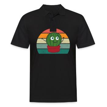 Cacti Spine Desert Desert Plant Aloe Cactus - Men's Polo Shirt - black - Front - Kai (181cm)