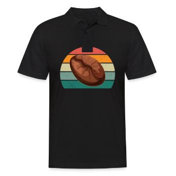 Kaffeemaschine trinken Cafe Kaffeebohne Kaffee - Männer Poloshirt - Schwarz - Vorne - Kai (181cm)
