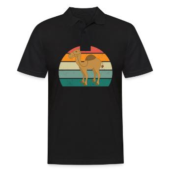 Camels Camel Desert Arabia Dromedary Camel - Men's Polo Shirt - black - Front - Kai (181cm)