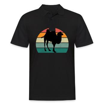 Camels Camel Desert Arabia Dromedary Camel - Men's Polo Shirt - black - Front - Kai (181cm)