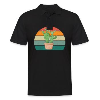 Cacti Spine Desert Desert Plant Aloe Cactus - Men's Polo Shirt - black - Front - Kai (181cm)