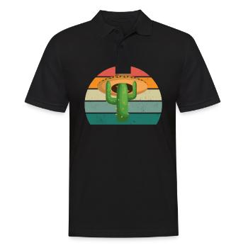 Cacti Spine Desert Desert Plant Aloe Cactus - Men's Polo Shirt - black - Front - Kai (181cm)