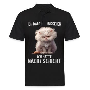 Nachtschicht Dienst Krankenschwester Pflegekraft - Männer Poloshirt - Schwarz - Vorne - Kai (181cm)