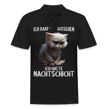 Nachtschicht Dienst Krankenschwester Pflegekraft - Männer Poloshirt - Schwarz - Vorne - Kai (181cm)