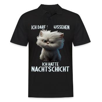 Nachtschicht Dienst Krankenschwester Pflegekraft - Männer Poloshirt - Schwarz - Vorne - Kai (181cm)