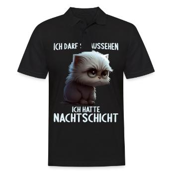 Nachtschicht Dienst Krankenschwester Pflegekraft - Männer Poloshirt - Schwarz - Vorne - Kai (181cm)