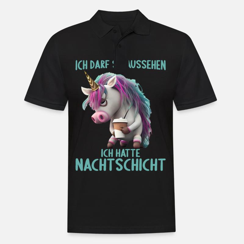 Nachtschicht Dienst Krankenschwester Pflegekraft - Männer Poloshirt - Schwarz