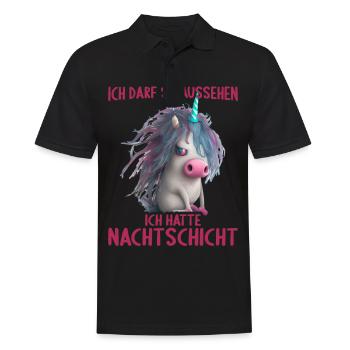 Nachtschicht Dienst Krankenschwester Pflegekraft - Männer Poloshirt - Schwarz - Vorne - Kai (181cm)