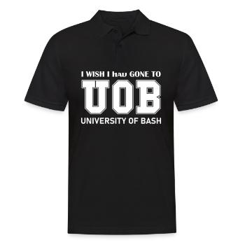 University of Bash Funny for Linux Sysadmin and - Männer Poloshirt - Schwarz - Vorne - Kai (181cm)