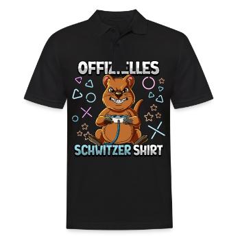Offizielles Schwitzer Zocken Gamer Ego Shooter - Männer Poloshirt - Schwarz - Vorne - Kai (181cm)