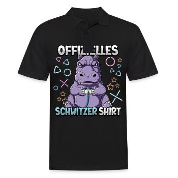 Offizielles Schwitzer Zocken Gamer Ego Shooter - Männer Poloshirt - Schwarz - Vorne - Kai (181cm)