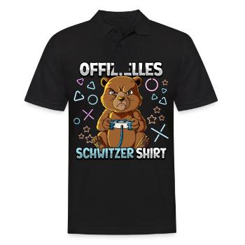 Offizielles Schwitzer Zocken Gamer Ego Shooter - Männer Poloshirt - Schwarz - Vorne - Kai (181cm)
