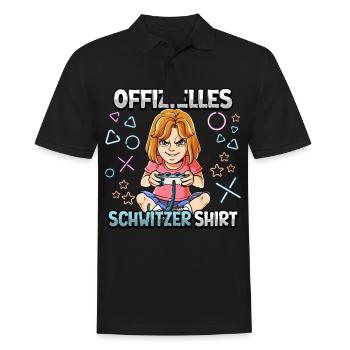 Offizielles Schwitzer Zocken Gamer Ego Shooter - Männer Poloshirt - Schwarz - Vorne - Kai (181cm)