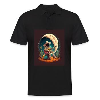 Astronaut Musician Astronaut Playing Guitar On - Men's Polo Shirt - black - Front - Kai (181cm)