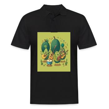 Mexican American Musician Mexican Food Band - Männer Poloshirt - Schwarz - Vorne - Kai (181cm)
