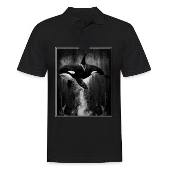 Orques baleines Biologie marine Protection de l’environnement Protection des espèces - Polo Homme - noir - Devant - Kai (181cm)