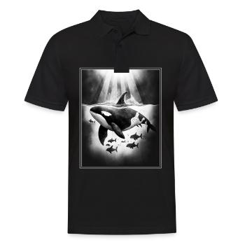 Baleine Orque Biologie marine Protection de l’environnement Conservation des espèces - Polo Homme - noir - Devant - Kai (181cm)