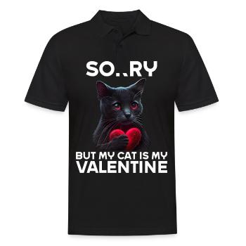 Désolé, mais mon chat est mon Valentin - Polo Homme - noir - Devant - Kai (181cm)