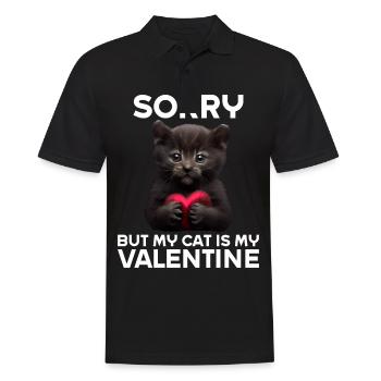 Désolé, mais mon chat est mon Valentin - Polo Homme - noir - Devant - Kai (181cm)