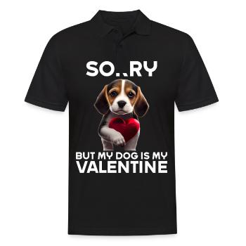 Désolé, mais mon chien est mon Valentin - Polo Homme - noir - Devant - Kai (181cm)