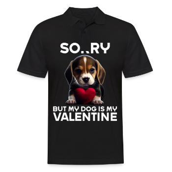 Désolé, mais mon chien est mon Valentin - Polo Homme - noir - Devant - Kai (181cm)