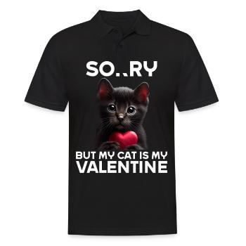 Désolé, mais mon chat est mon Valentin - Polo Homme - noir - Devant - Kai (181cm)