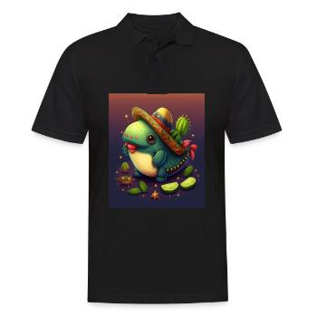Amateur d’avocat végétalien, Amateur d’avocat, Poisson axolotl - Polo Homme - noir - Devant - Kai (181cm)