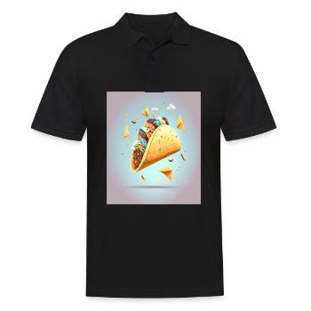 Taco Lover Démonté Taco Food Humour - Polo Homme - noir - Devant - Kai (181cm)