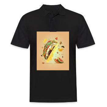 Taco Lover Démonté Taco Food Humour - Polo Homme - noir - Devant - Kai (181cm)