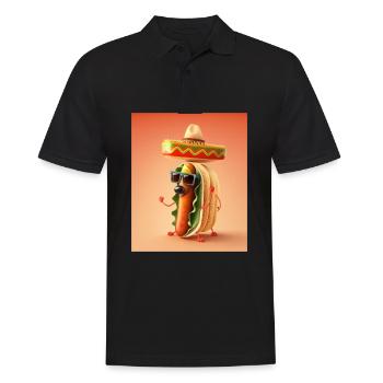 Mexican Hotdog Lover Dabbing Mexican Hotdog - Männer Poloshirt - Schwarz - Vorne - Kai (181cm)