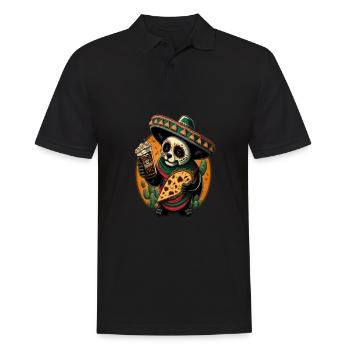 Panda mignon mangeant des tacos Panda mexicain Taco ours - Polo Homme - noir - Devant - Kai (181cm)