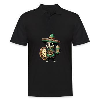 Panda mignon mangeant des tacos Panda mexicain Taco ours - Polo Homme - noir - Devant - Kai (181cm)