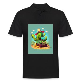 Cactus Plant Collectors Mexican Cactus Plant In A - Männer Poloshirt - Schwarz - Vorne - Kai (181cm)