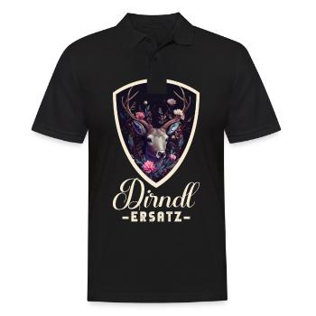Dirndl Ersatz Dirndl Trachten Kostüm Dirndl Ersatz - Männer Poloshirt - Schwarz - Vorne - Kai (181cm)